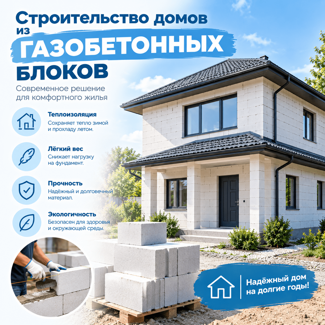 Строительство домов из газобетонных блоков